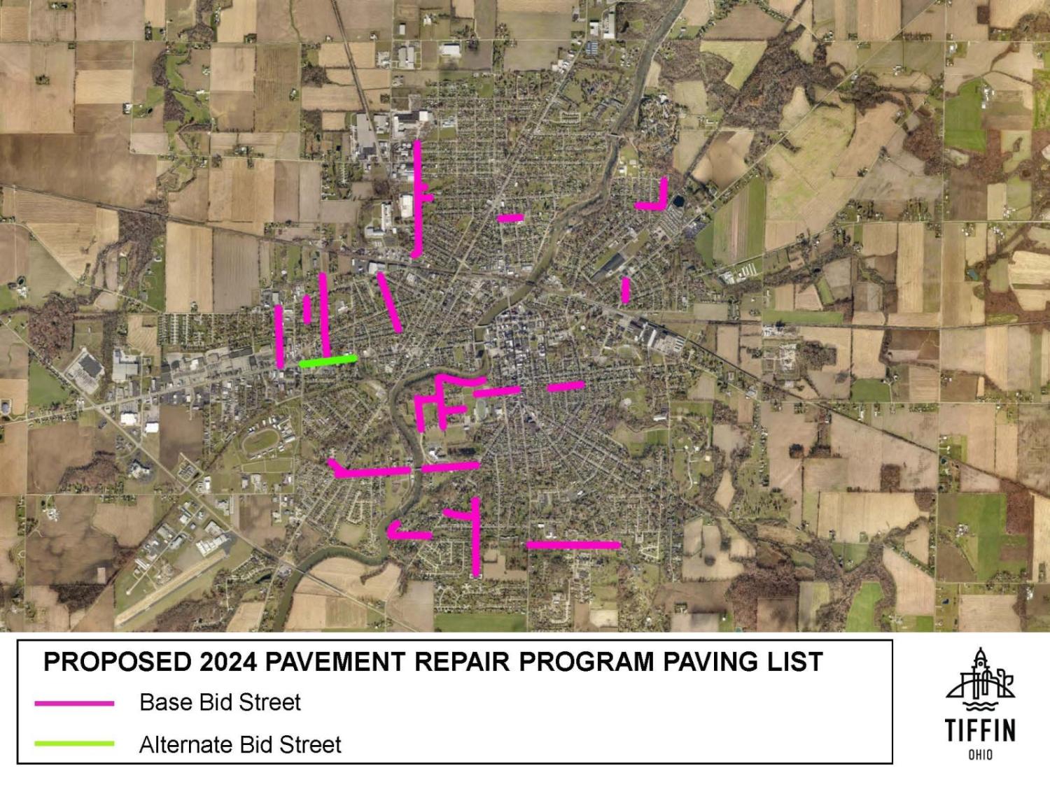 2024 Street Paving Project Map