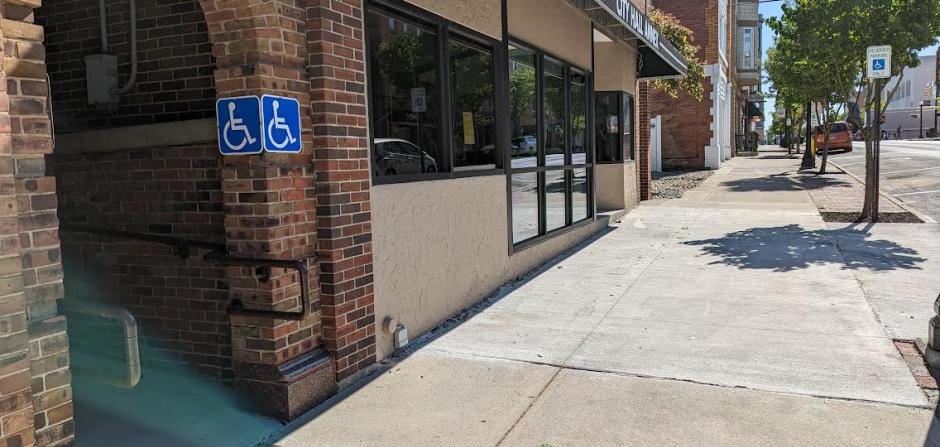 New ADA accessible ramp outside City Hall