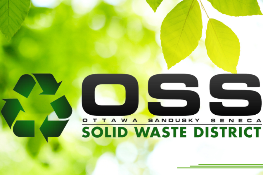 OSS Logo over green leaves