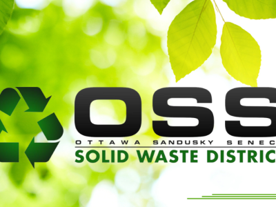 OSS logo on green leaves
