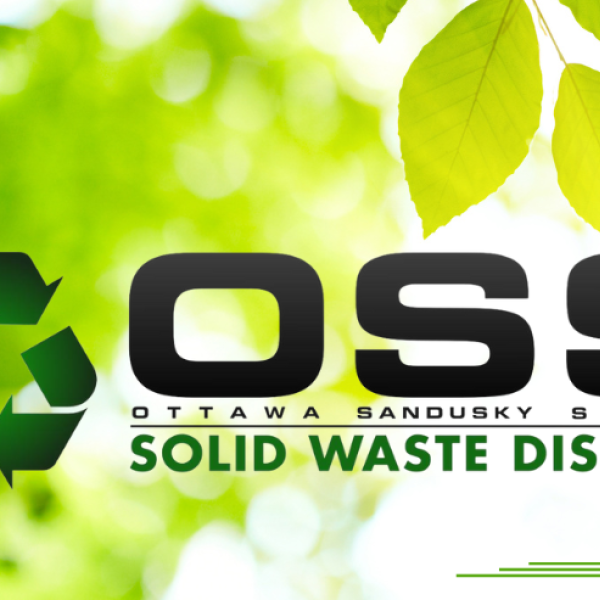 OSS Logo over green leaves