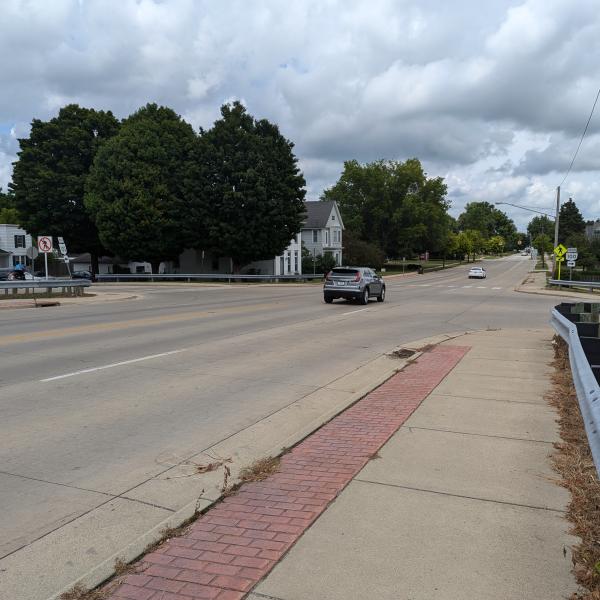 This photo shows the intersection of N. Sandusky Street and Hudson Street in Tiffin.